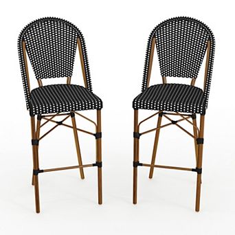 Martha Stewart 2 pk All-Weather Stackable Patio Bistro Bar Stools