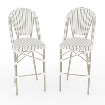 Martha Stewart 2 pk All-Weather Stackable Patio Bistro Bar Stools