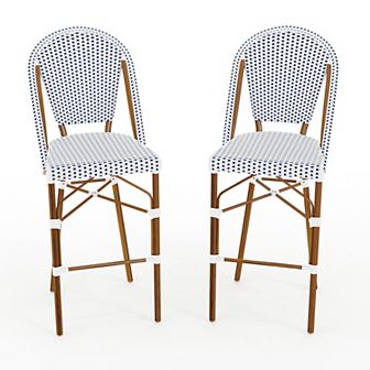 Martha Stewart 2 pk All-Weather Stackable Patio Bistro Bar Stools