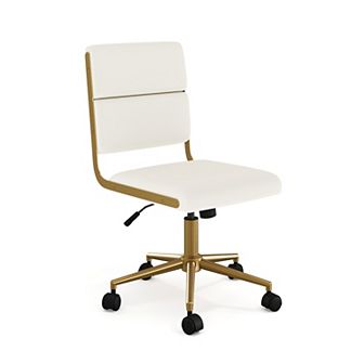Martha Stewart Upholstered Height-Adjust Swivel Home Office Chair