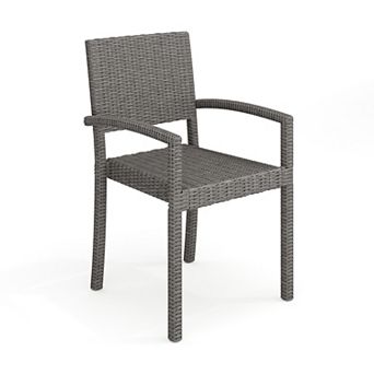 Martha Stewart Outdoor Rattan Wicker Stackable Dining Armchair