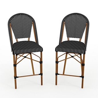 Martha Stewart 2 pk All-Weather Stackable Patio Bistro Counter Stools
