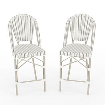 Martha Stewart 2 pk All-Weather Stackable Patio Bistro Counter Stools