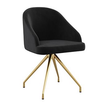 Martha Stewart Upholstered Stationary Swivel Home Office Chair