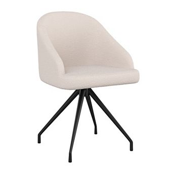 Martha Stewart Upholstered Stationary Swivel Home Office Chair