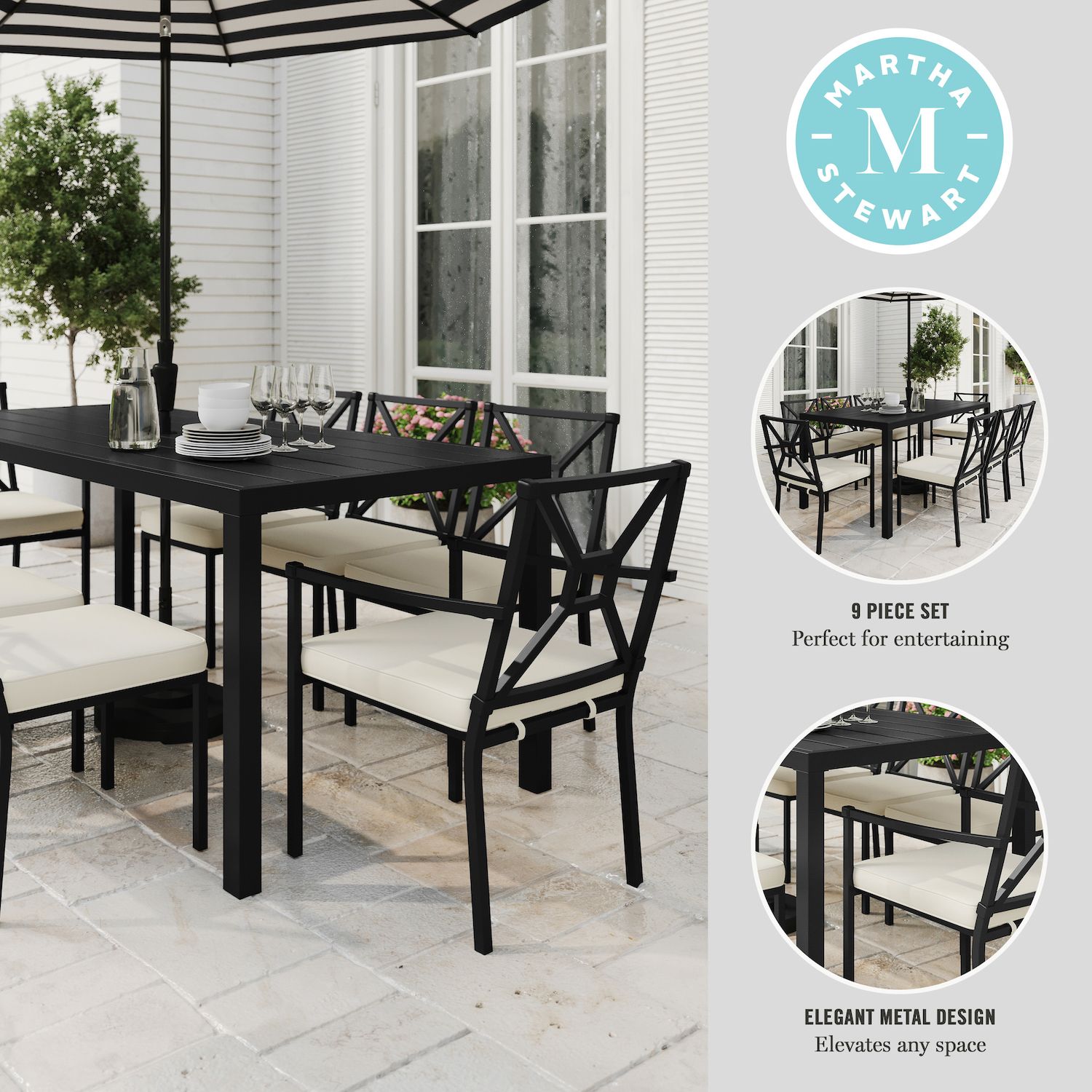 Martha Stewart Patio Dining Set - Thumbnail 4