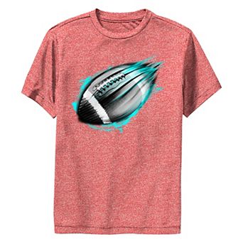 Boys 6-20 Flaming Fast Football Throw Performance Graphic Tee