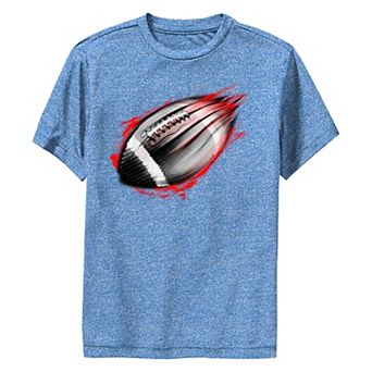 Boys 6-20 Flaming Fast Football Throw Performance Graphic Tee