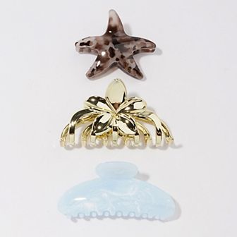 Emberly 3 pk Starfish Claw Clip Set