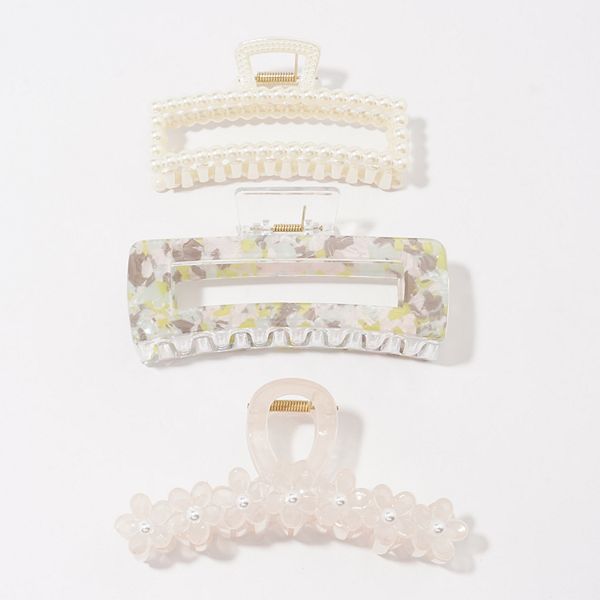 Emberly 3-pk. Claw Clip Set - Multi