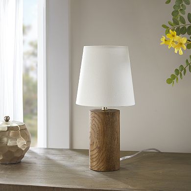 Wood-Look Accent Table Lamp