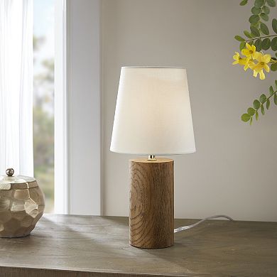 Wood-Look Accent Table Lamp