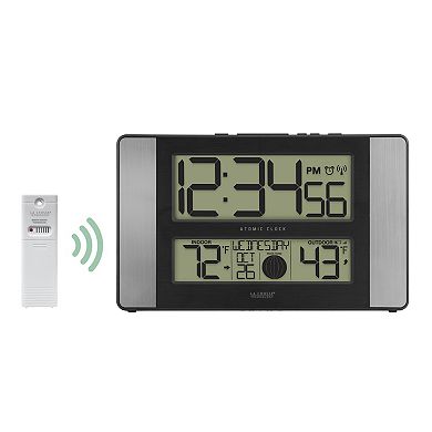 La Crosse Technology 513-1417AL Atomic Digital Clock with Temperatures