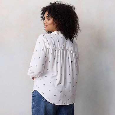 Plus Size LC Lauren Conrad Button-Front Shirt