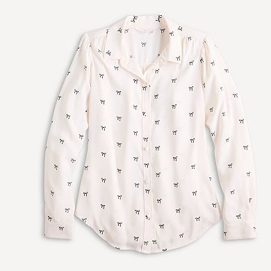 Petite LC Lauren Conrad Button Front Shirt