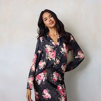 Petite LC Lauren Conrad Button Front Shirt