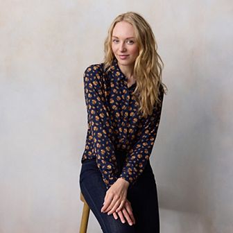 Petite LC Lauren Conrad Button Front Shirt