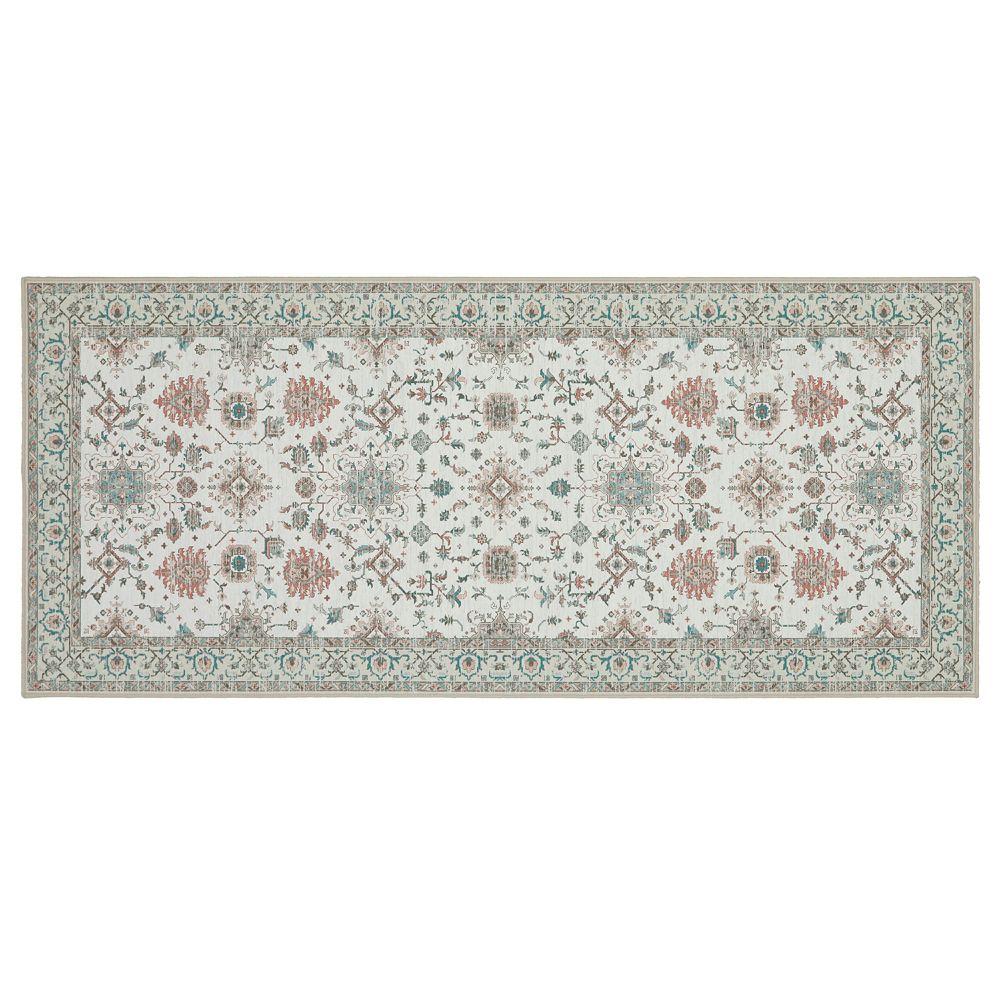 Laura Ashley Beige Aure Floral Washable Area Rug