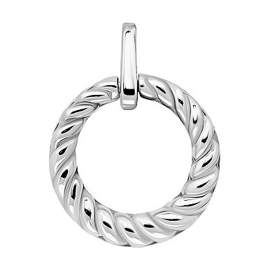 Aleure Precioso Oval Rope Twist Door Knocker Post Earrings