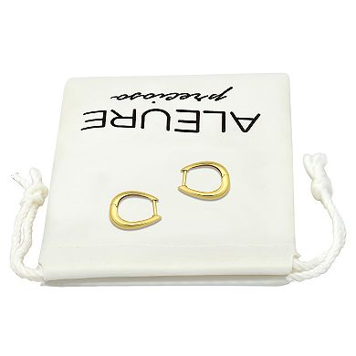 Aleure Precioso Graduated Polished Huggie Hoop Earrings