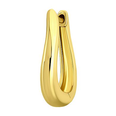 Aleure Precioso Graduated Polished Huggie Hoop Earrings