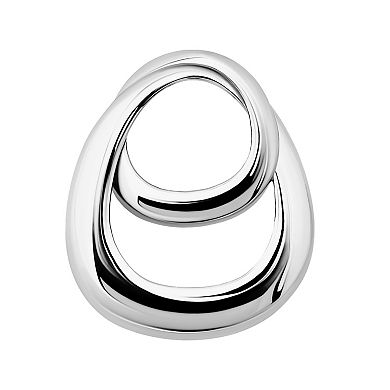 Aleure Precioso Double Interlocking Teardrop Design Post Earrings