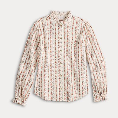 Women's LC Lauren Conrad Ruffle Collar Layering Shirt