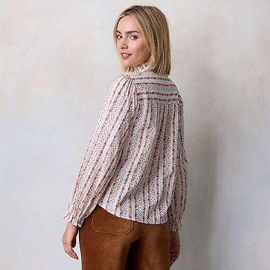 Women's LC Lauren Conrad Ruffle Collar Layering Shirt