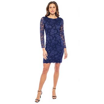 Women's Marina Scallop Lace Long Sleeve T-Shirt Dress