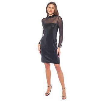 Women's Marina Disco Dot Cocktail Dress Mesh