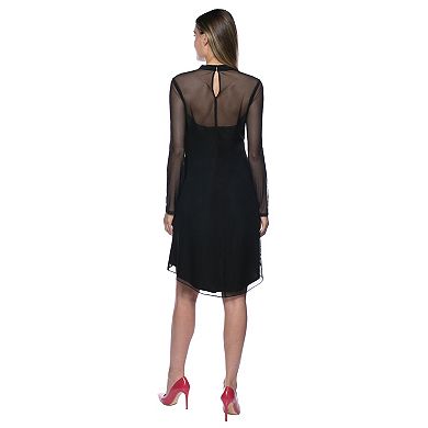 Women's Marina Illusion Mesh Short Gown