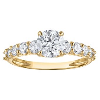 NaturaLux™ 14k Gold 2 Carat T.W. Lab-Created Diamond Engagement Ring Set