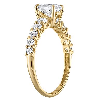 NaturaLux™ 14k Gold 2 Carat T.W. Lab-Created Diamond Pear Engagement Ring