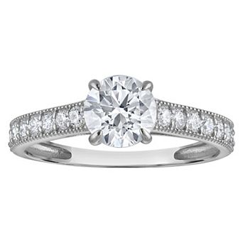 NaturaLux™ 14k Gold 1 1/3 Carat T.W. Lab-Created Diamond Round Engagement Ring