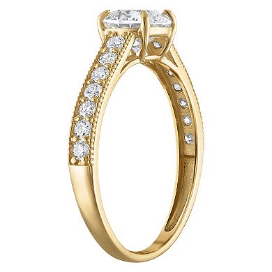 NaturaLux™ 14k Gold 1 1/3 Carat T.W. Lab-Created Diamond Round Engagement Ring