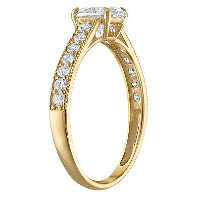 NaturaLux™ 14k Gold 1 1/3 Carat T.W. Lab-Created Diamond Oval Engagement Ring
