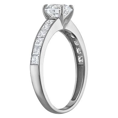 NaturaLux™ 14k Gold 1 3/4 Carat T.W. Lab-Created Diamond Round Engagement Ring
