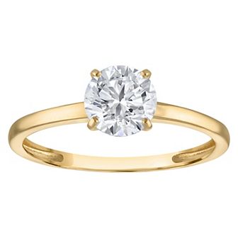 NaturaLux™ 14k Gold 1 Carat T.W. Lab-Created Diamond Round Solitaire Engagement Ring