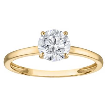 NaturaLux™ 14k Gold 1 Carat T.W. Lab-Created Diamond Round Solitaire Engagement Ring