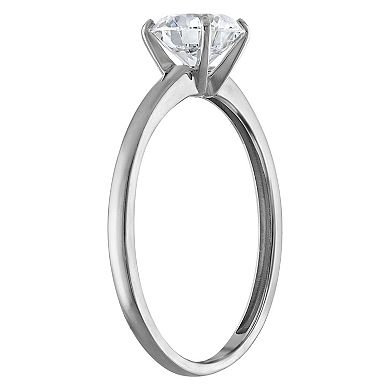 NaturaLux™ 14k Gold 1 Carat T.W. Lab-Created Diamond Round Solitaire Engagement Ring