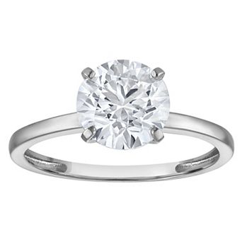 NaturaLux™ 14k Gold 2 Carat T.W. Lab-Created Diamond Round Solitaire Ring Set
