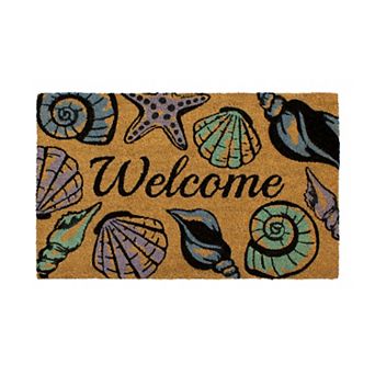Storm Stopper Coir Seashells Welcome Doormat