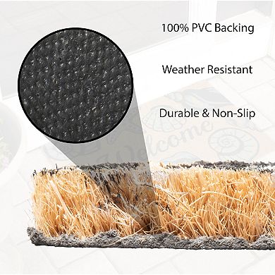 Storm Stopper Coir Seashells Welcome Doormat