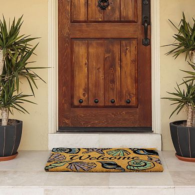 Storm Stopper Coir Seashells Welcome Doormat