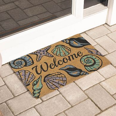 Storm Stopper Coir Seashells Welcome Doormat
