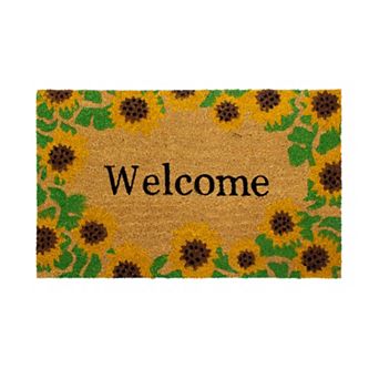Storm Stopper Coir Sunflower Fields Welcome Doormat