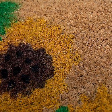 Storm Stopper Coir Sunflower Fields Welcome Doormat