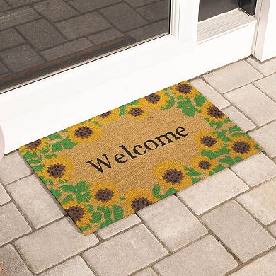 Storm Stopper Coir Sunflower Fields Welcome Doormat