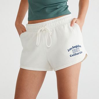 Juniors' Aeropostale Los Angeles Graphic Fleece Dolphin Shorts