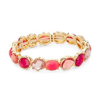 Napier Gold Tone Berry Sweet Stretch Bracelet
